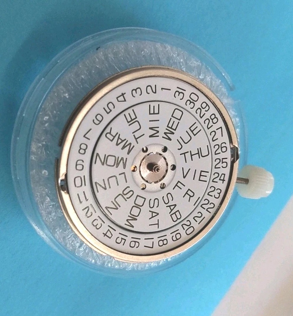 NOS ETA 955.124 Quartz Movement, DayDate@3. 11.5″‘. Set,Runs,Keeps Time 24Hrs.