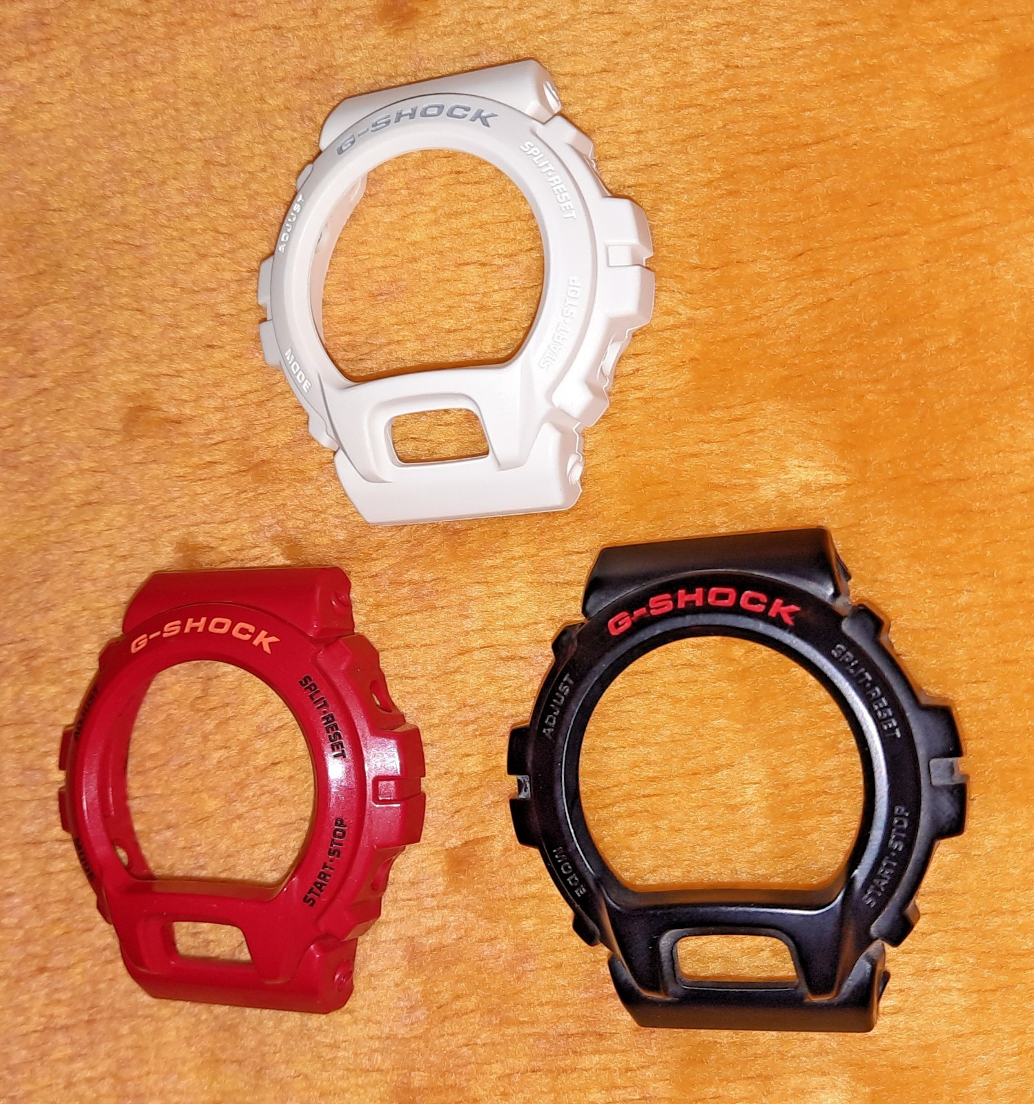 Casio G-Shock~(x3) DW-6900 Replacement Bezel Casing~White/Black/Red⏰️