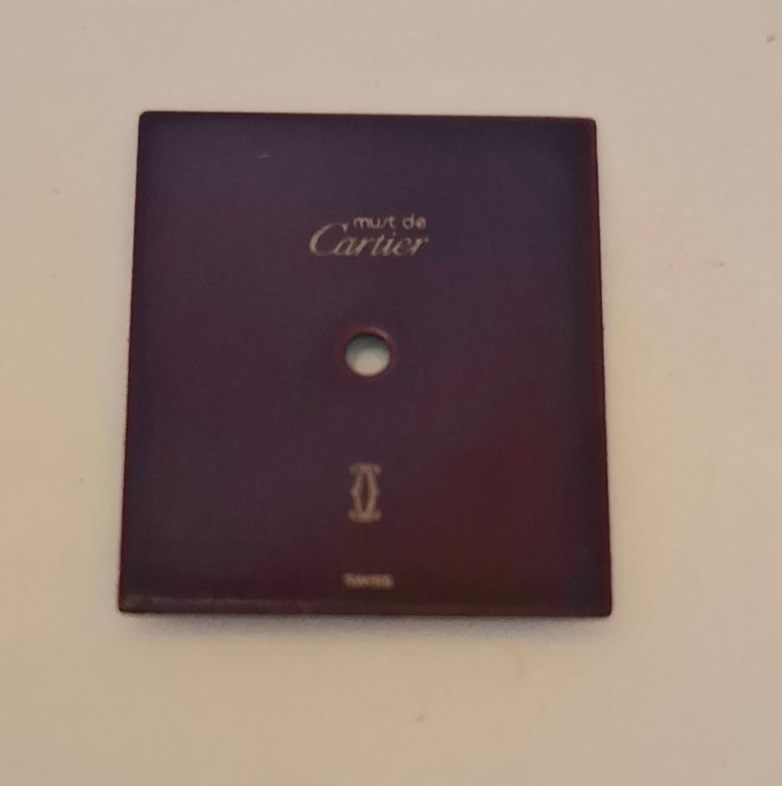 Cartier Tank Ladies Dial burgundy used