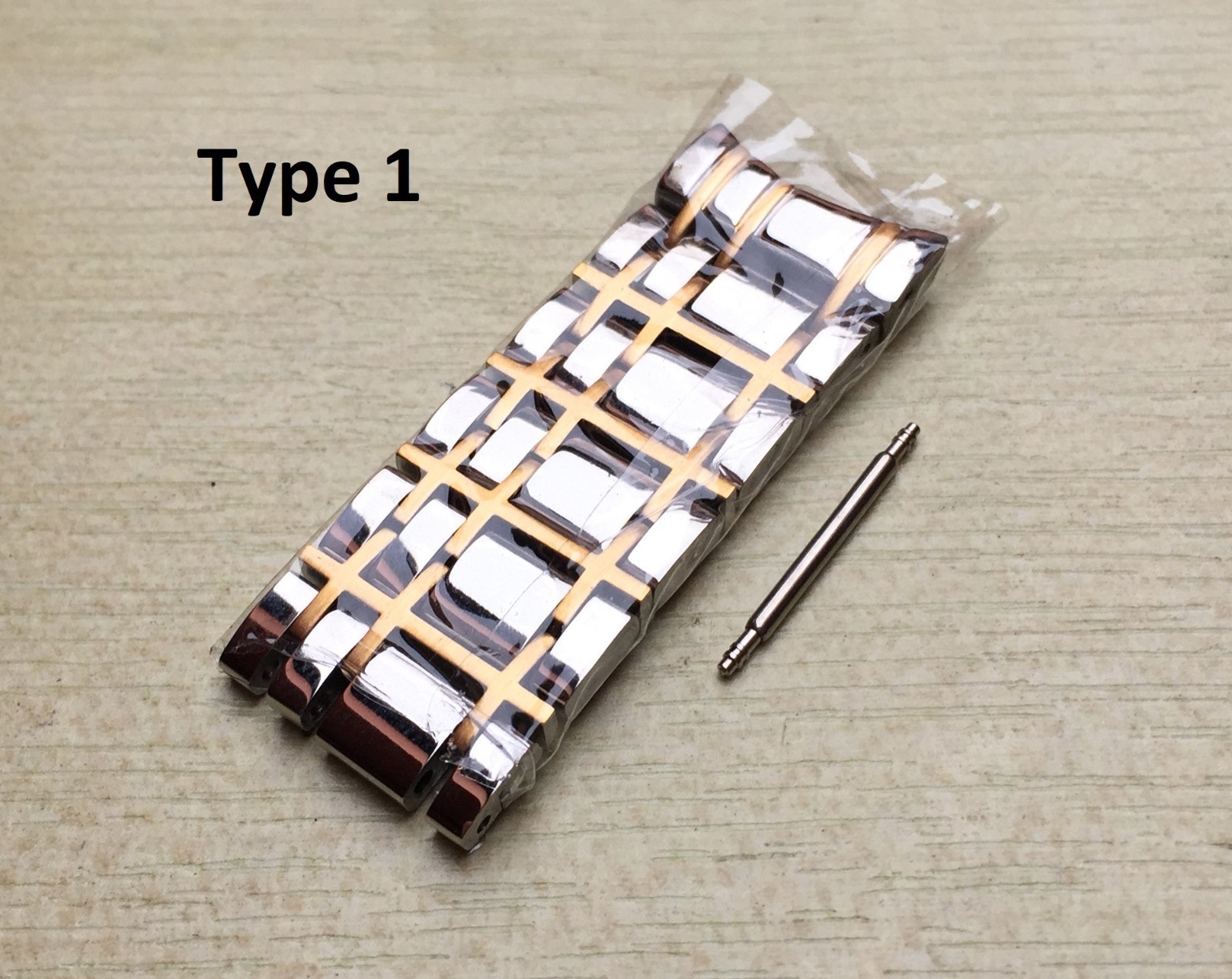TOP fixed two-tone links Fits Burberry watch BU1375/BU1359 spare strap/bracelet