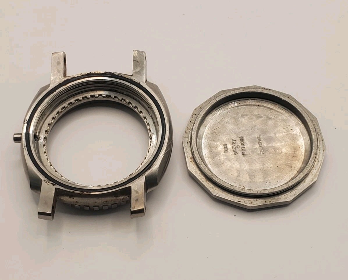 Vintage 70s Orient 1000m King Diver Stainless Steel Watch Case Kit