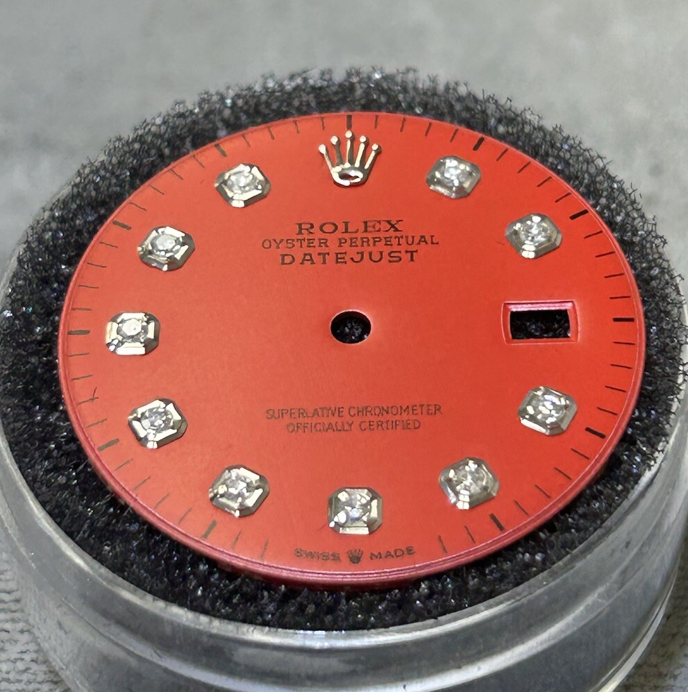 Rolex Mens Datejust 126234 126200 Custom Red Diamond Dial 36mm Newstyle