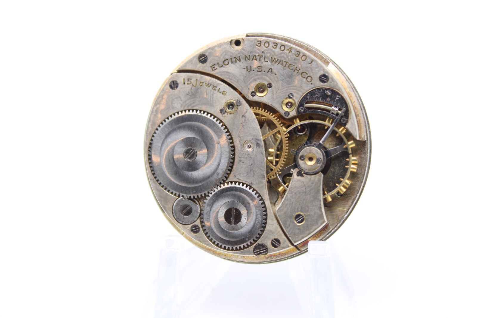 1928 ELGIN POCKET WATCH MOVEMENT 30304301 GRADE 315 12s 15j (RQ3)