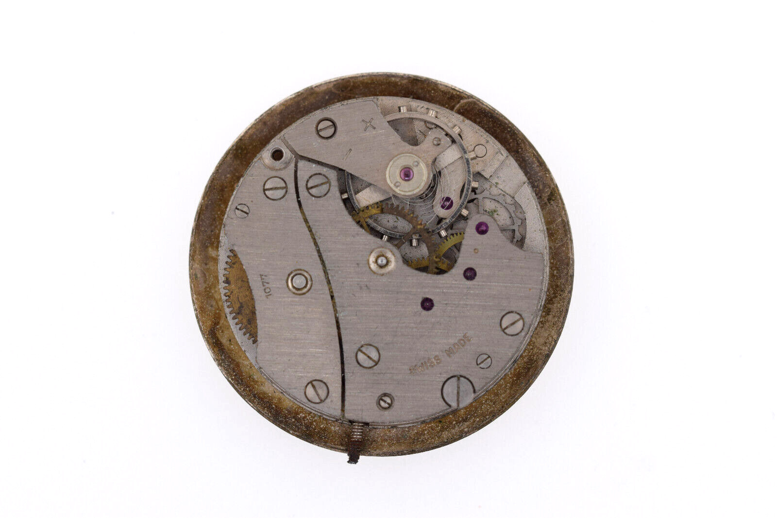 Larex 1077 Vintage Watch Movement NOT Working (3352)