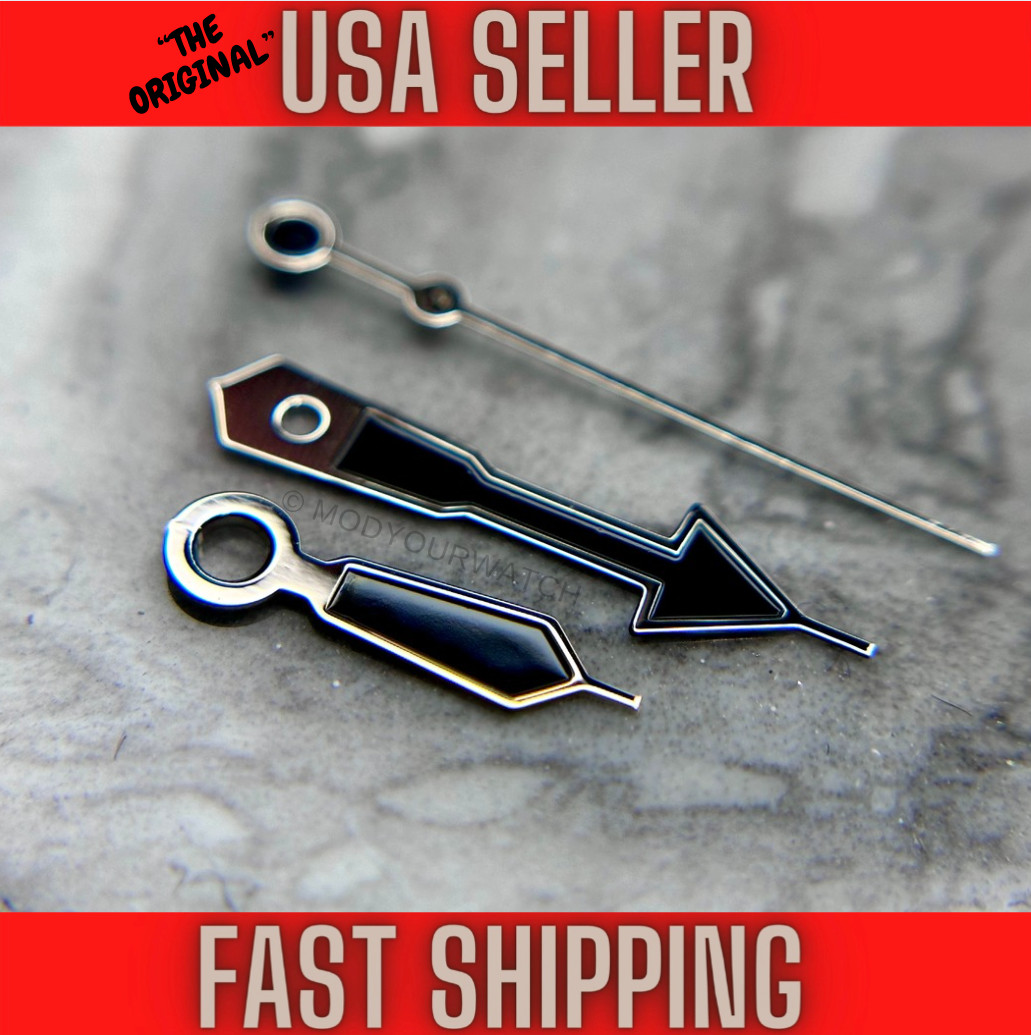 SILVER/BLACK Stealth “SKX” Hands Fits NH35,NH36,7s26,7s36 SKX007 SRPD79