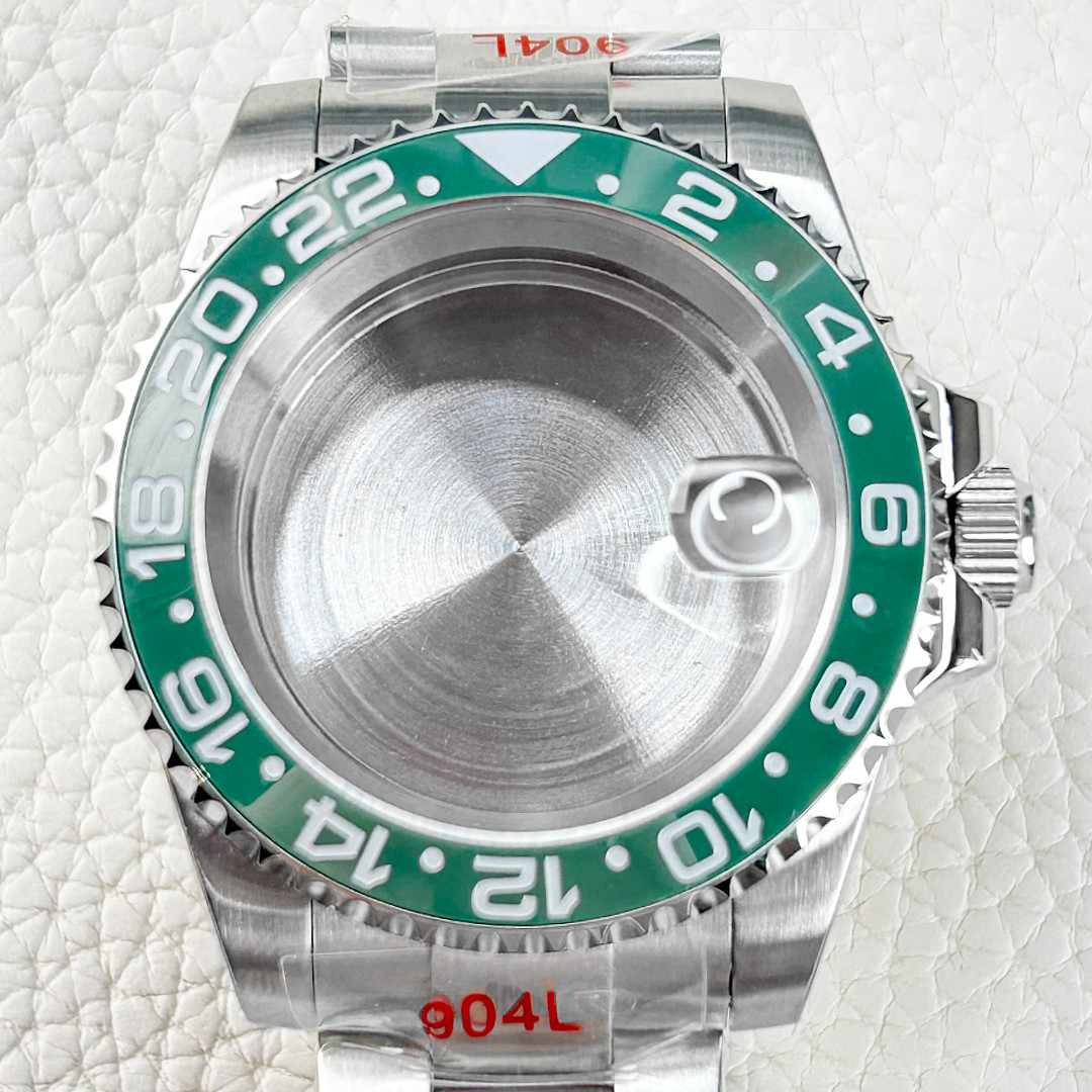 40mm Hulk Watch Case Sapphire Glass & Strap Mod For NH35 NH36 4R35 4R15 Movement