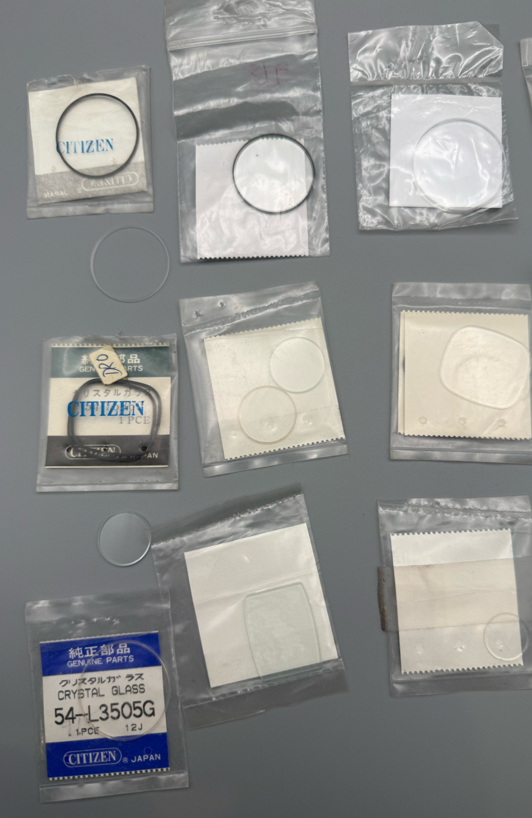 NOS Genuine Citizen Watch Crystal Glass Lot Factory Replacement Crystals Gaskets