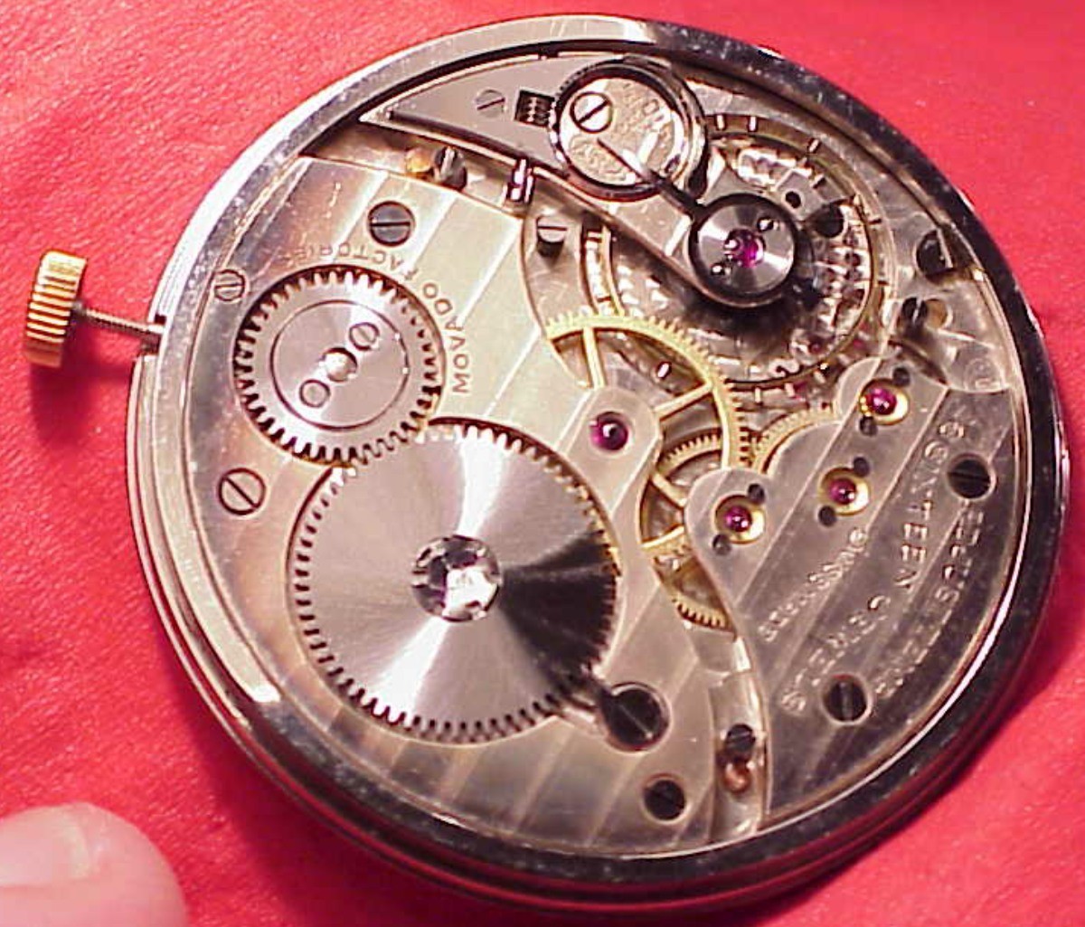 Inter Watch Co. Geneve High Grade Pocket Watch Movement cal 11547 Ultra thin 19J