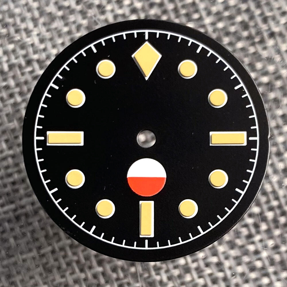 29mm Black Sterile Watch Dial Hands Fit NH35A NH36A ETA2824 PT5000 Auto Luminous