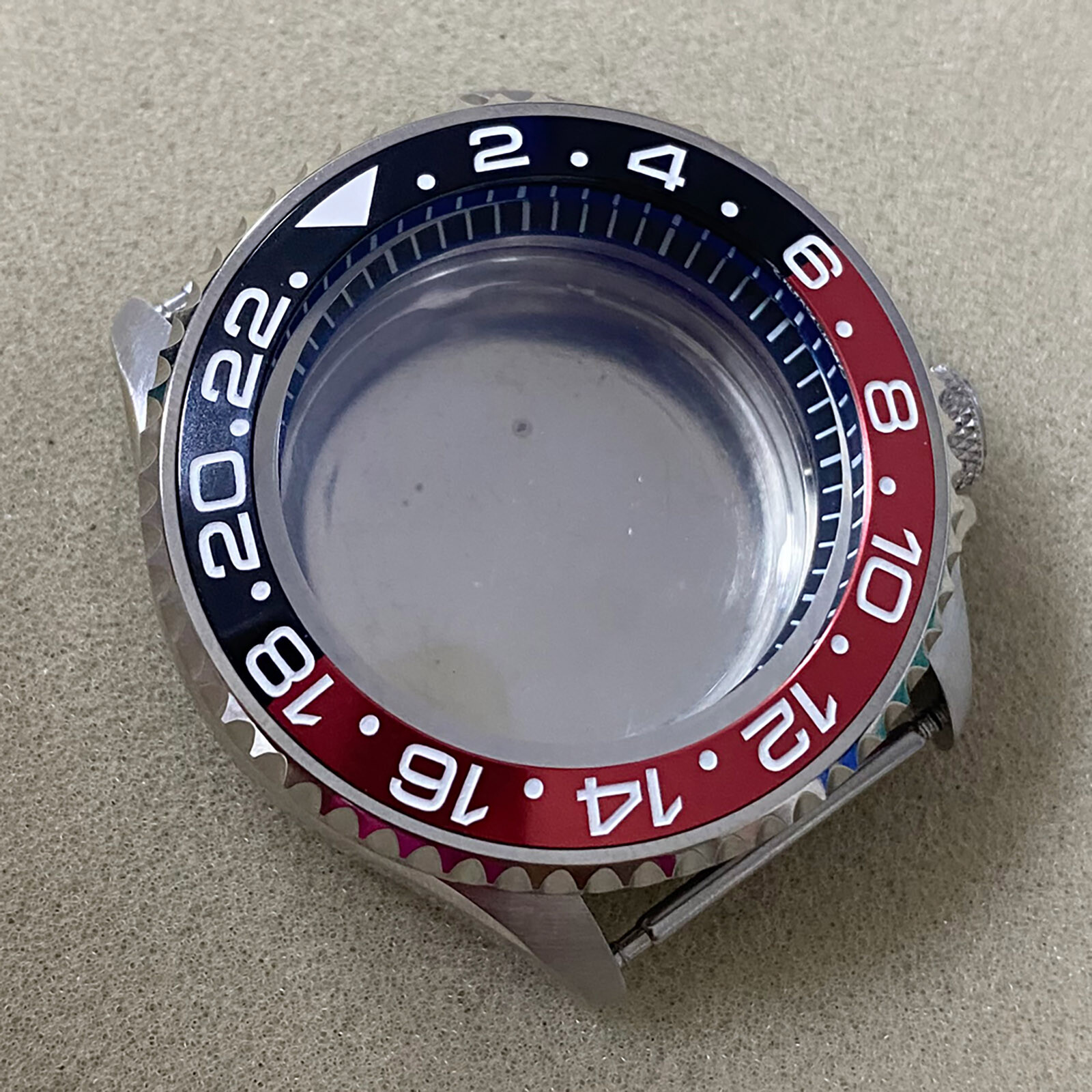 For NH35/NH36/4R Movement 41.5MM Watch Case 3.8 o’clock Crown Mineral Glass Case