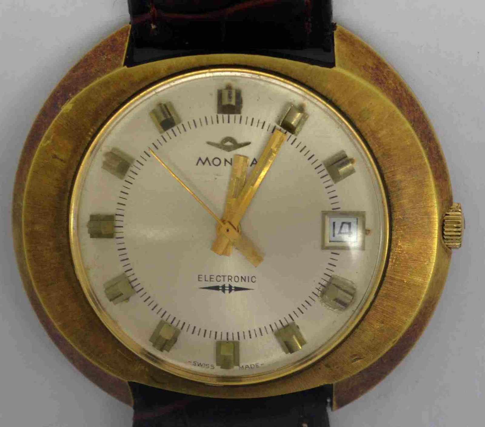 VTG MONDIA ELECTRONIC Gold Plated Wristwatch. Ref: 07.819.20, Cal: 9154. For Ser
