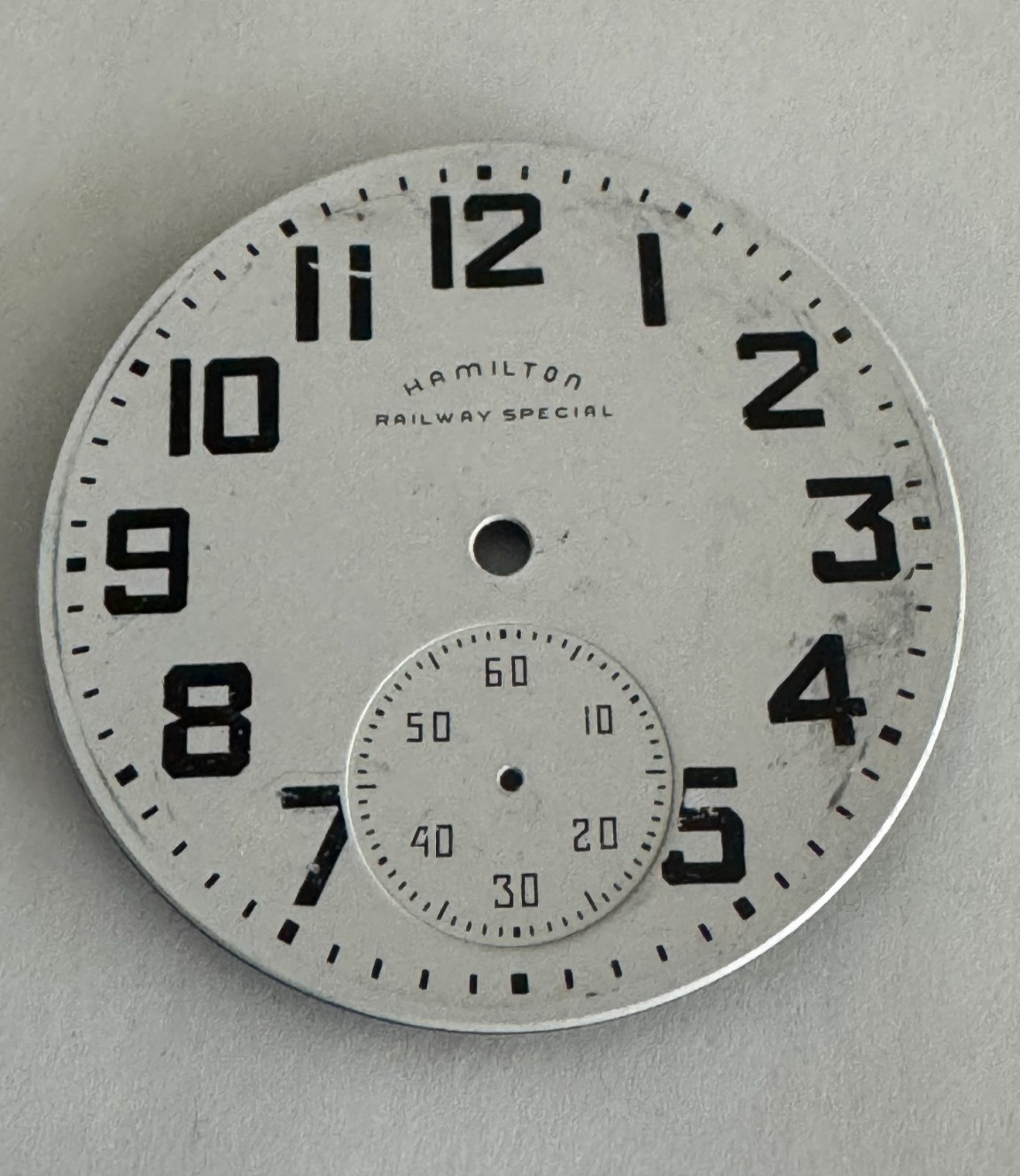 VINTAGE 16 SIZE HAMILTON RAILROAD SPECIAL POCKET WATCH MELAMINE DIAL