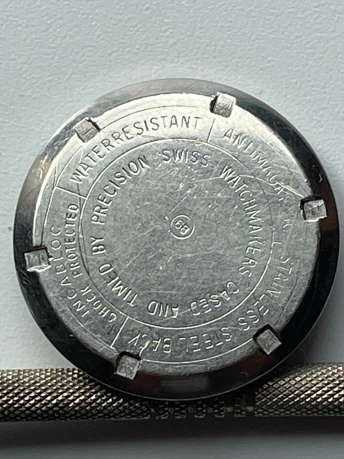 Watch Case back Stainless Steel Swiss Water Resistant Antimagnetic 28.6mm Parts