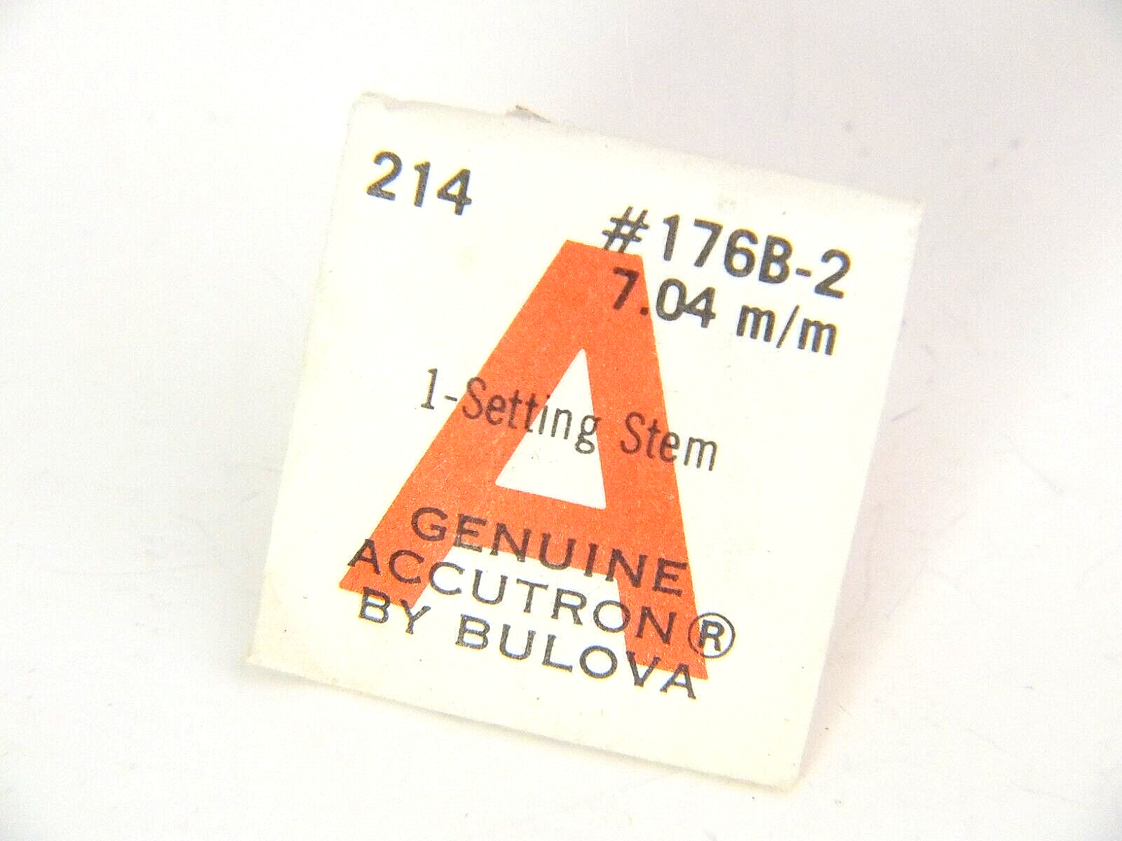 NOS Bulova ACCUTRON *SETTING STEM* #176B-2 for Model 214 – Sealed!