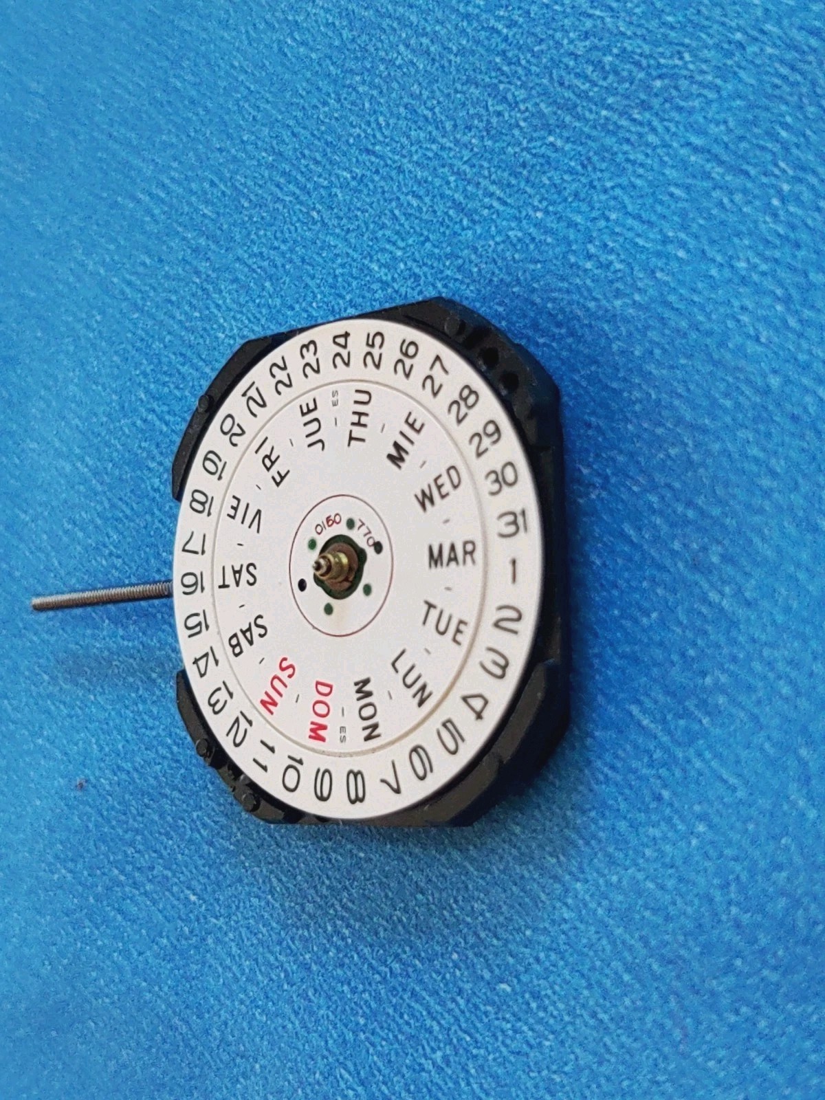 TMI VX33E DayDate@3 Movement, NOS, 3 Hands, Sets, Runs, Keeps Time 24 Hrs.