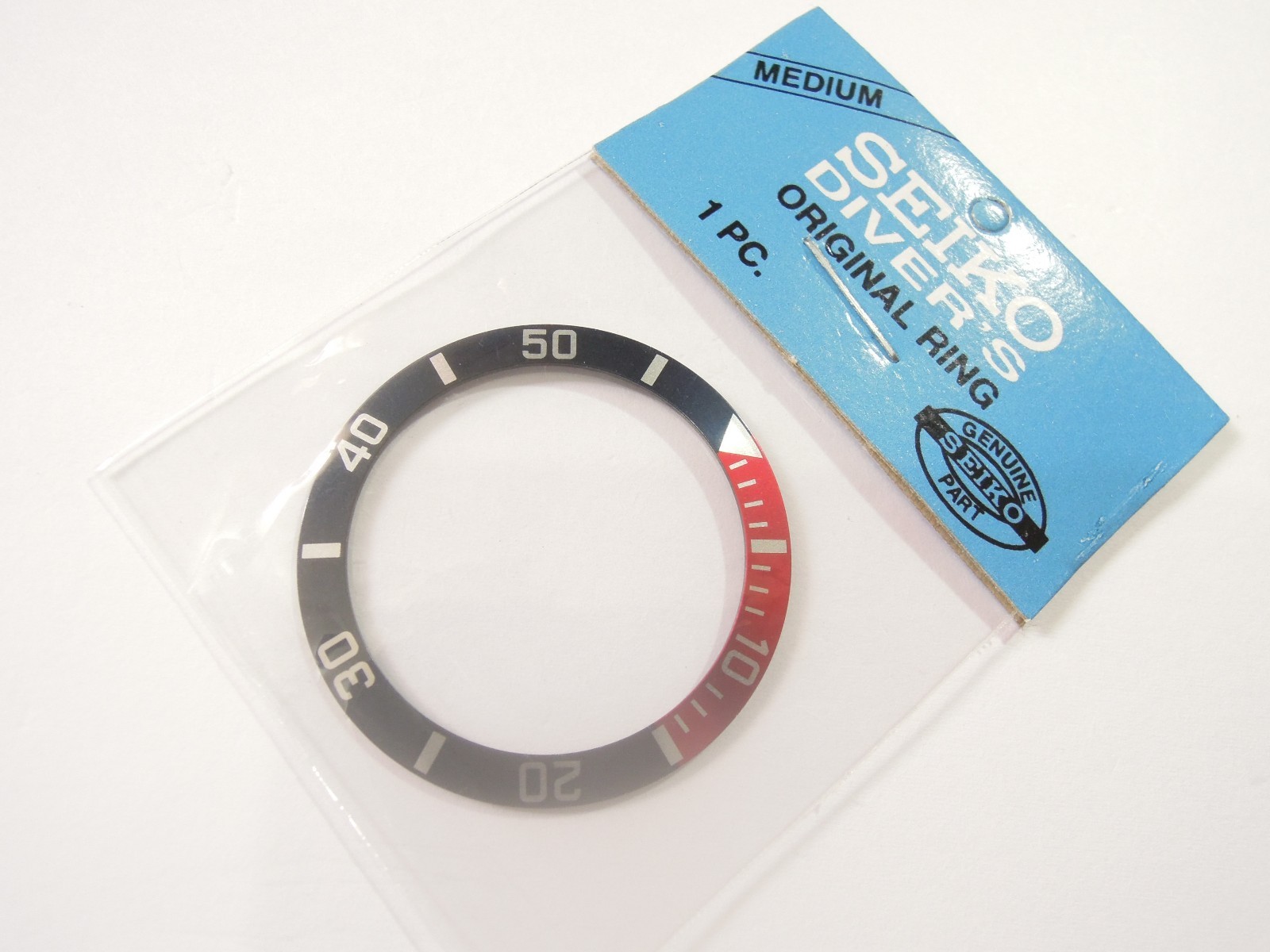 NEW BLUE/RED PEPSI BEZEL INSERT MEDIUM DIVERS 10BAR SKX025 (7S26-0050) WATCH