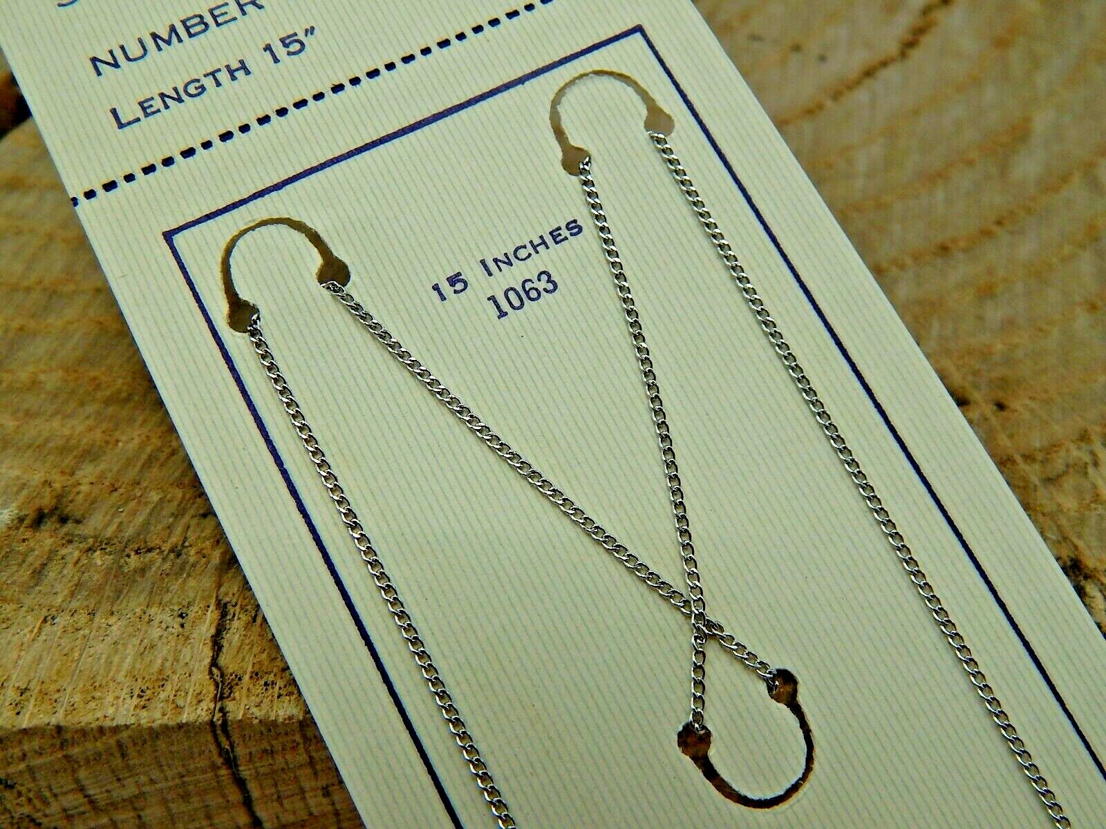 Vintage 1950s Speidel Sterling silver No 1063 15 inch rhodium finish necklace