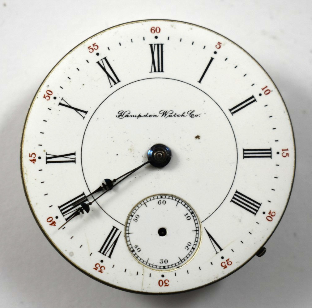 Vintage Hampden Grade 107 D Star 16s 17J Hunting Pocket Watch Movement lot.rf