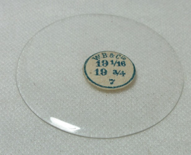 GLASS POCKET WATCH CRYSTAL WATCHMAKER SIZE 19 1/16 H 7 REPLACEMENT PART #467