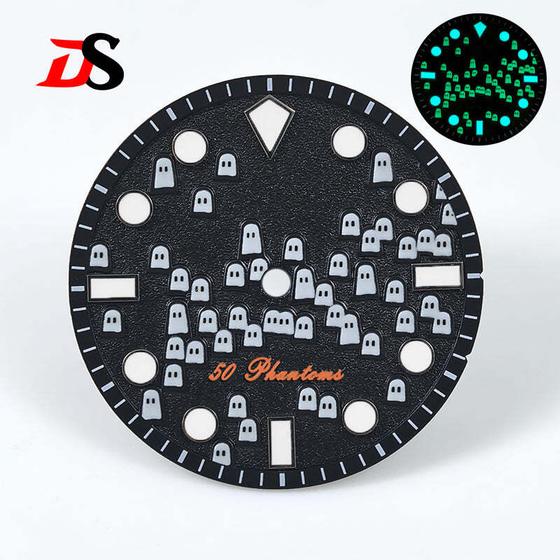 DS Ghost Drift A-Piao No Date Dial 28.5mm NH38/35 MOD Green lume 3D Stereoscopic