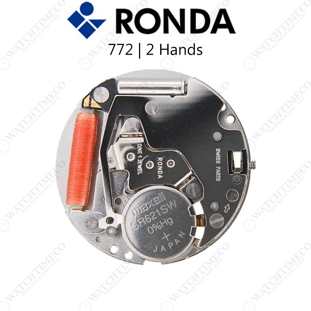 Genuine Ronda 772 Watch Movement Swiss Parts 2 Hands