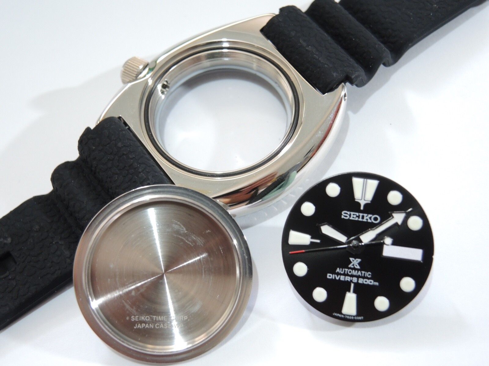 NEW STAINLESS A.M CASE KIT DIVERS TURTLE COKE SRP789 AUTOMATIC (4R36-04Y0) WATCH