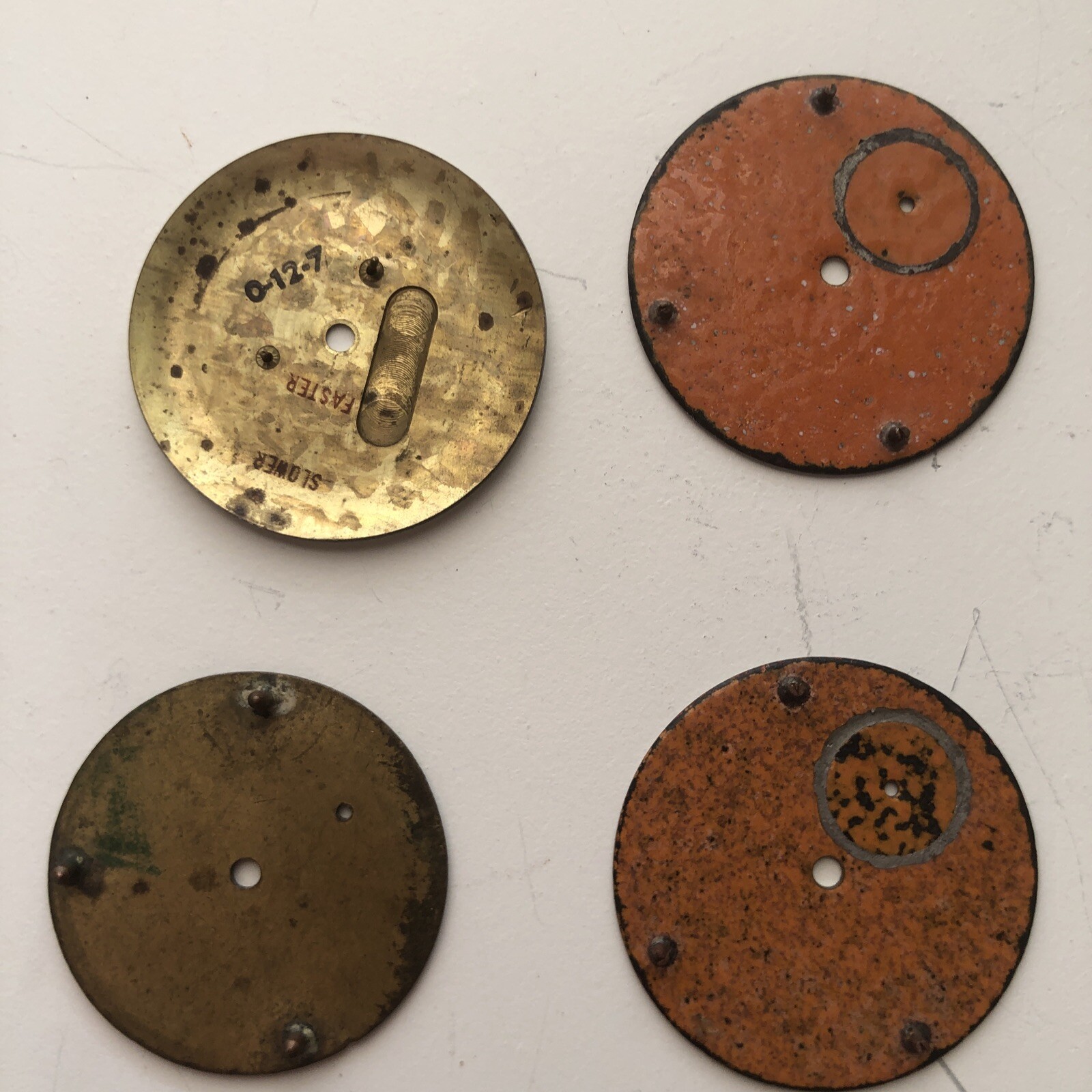 Lot of 6 Watch Face Parts Waltham, Elgin, Bulova