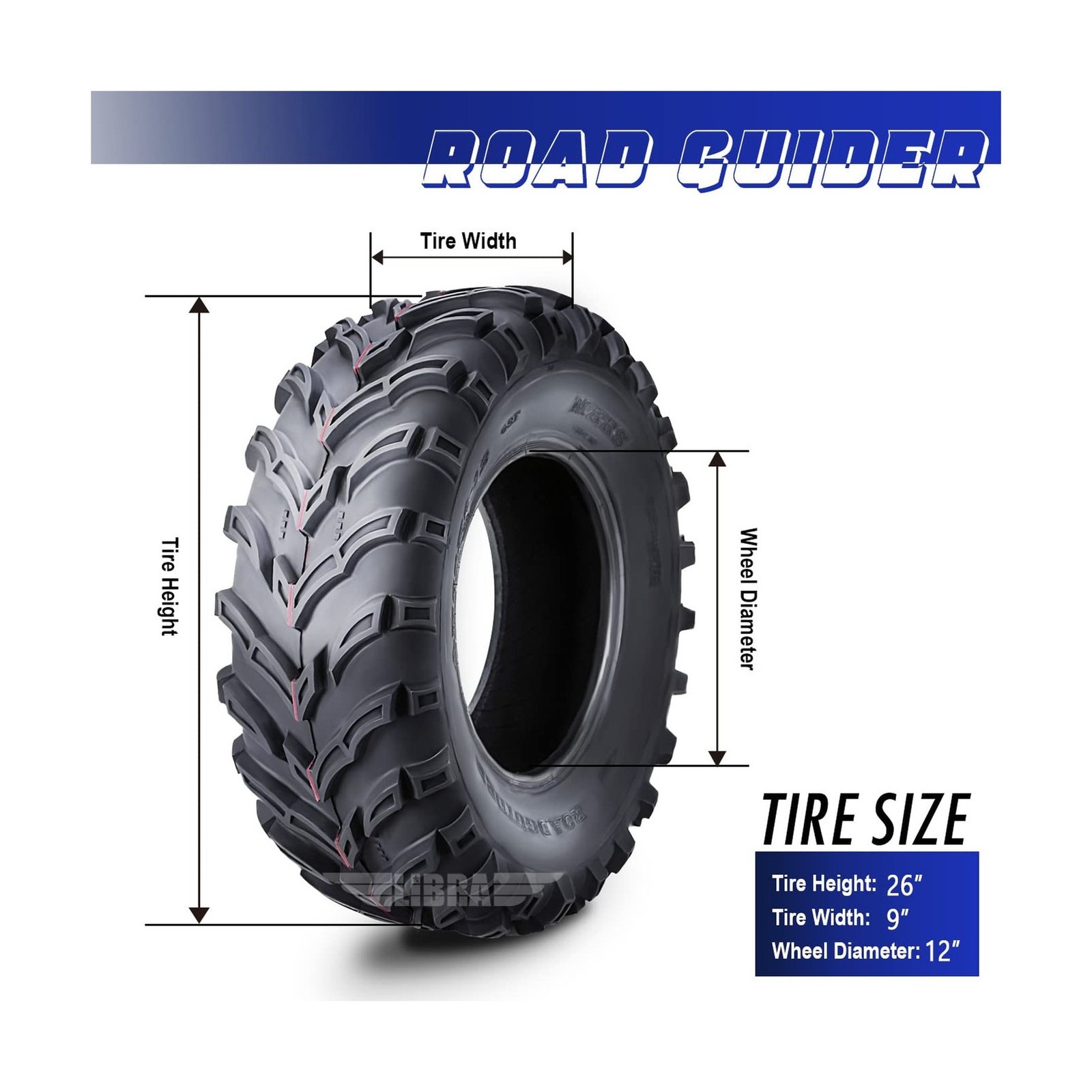 ROADGUIDER 2 New ATV/UTV Tires 26×9-12 26x9x12 6PR 10275