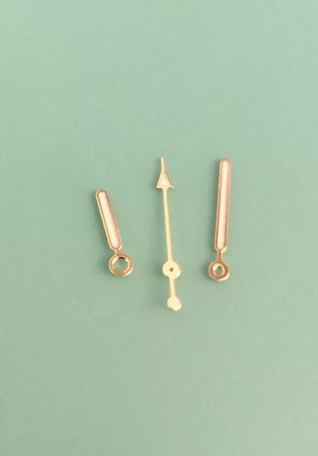 Luminous Gold Colour Watch Hands Set 120/70/20 – Fits Many ETA, Ronda, RLX Etc