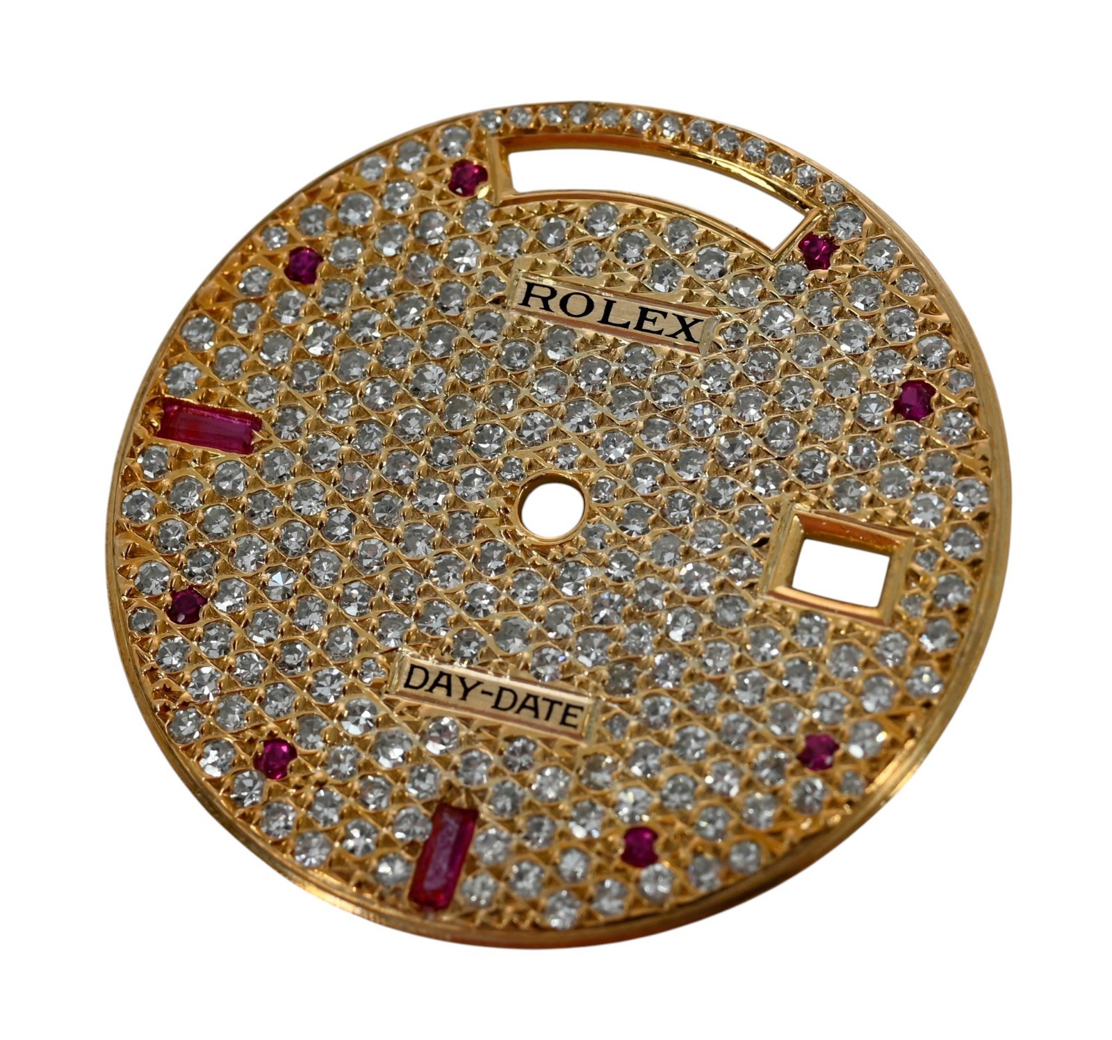 Custom Rolex Day-Date President Pave Diamond Ruby 36mm Watch Dial 18038, 18238+!
