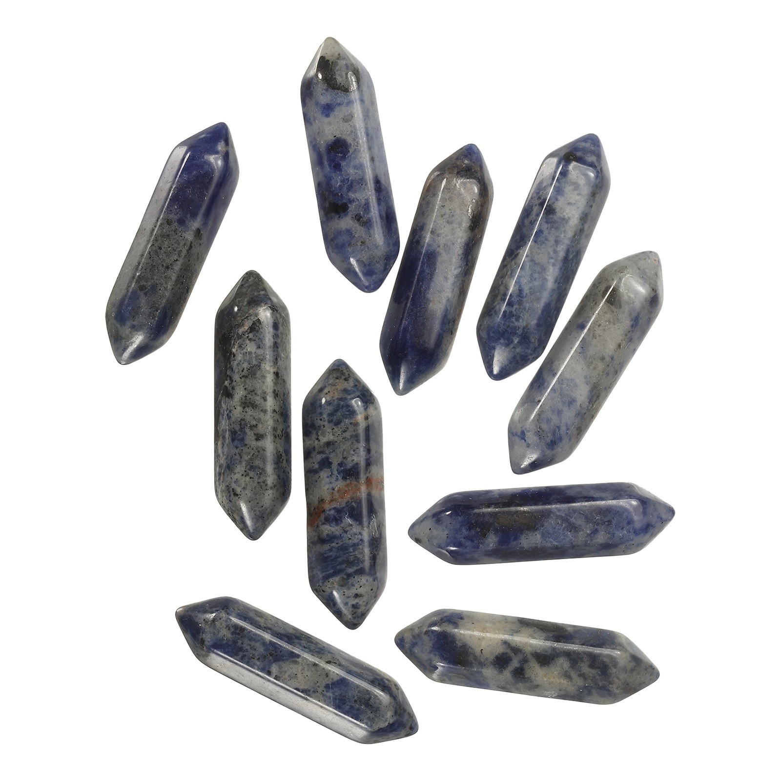 10 Pack Blue Agate Quartz Crystals, Polished Crystals Bulk