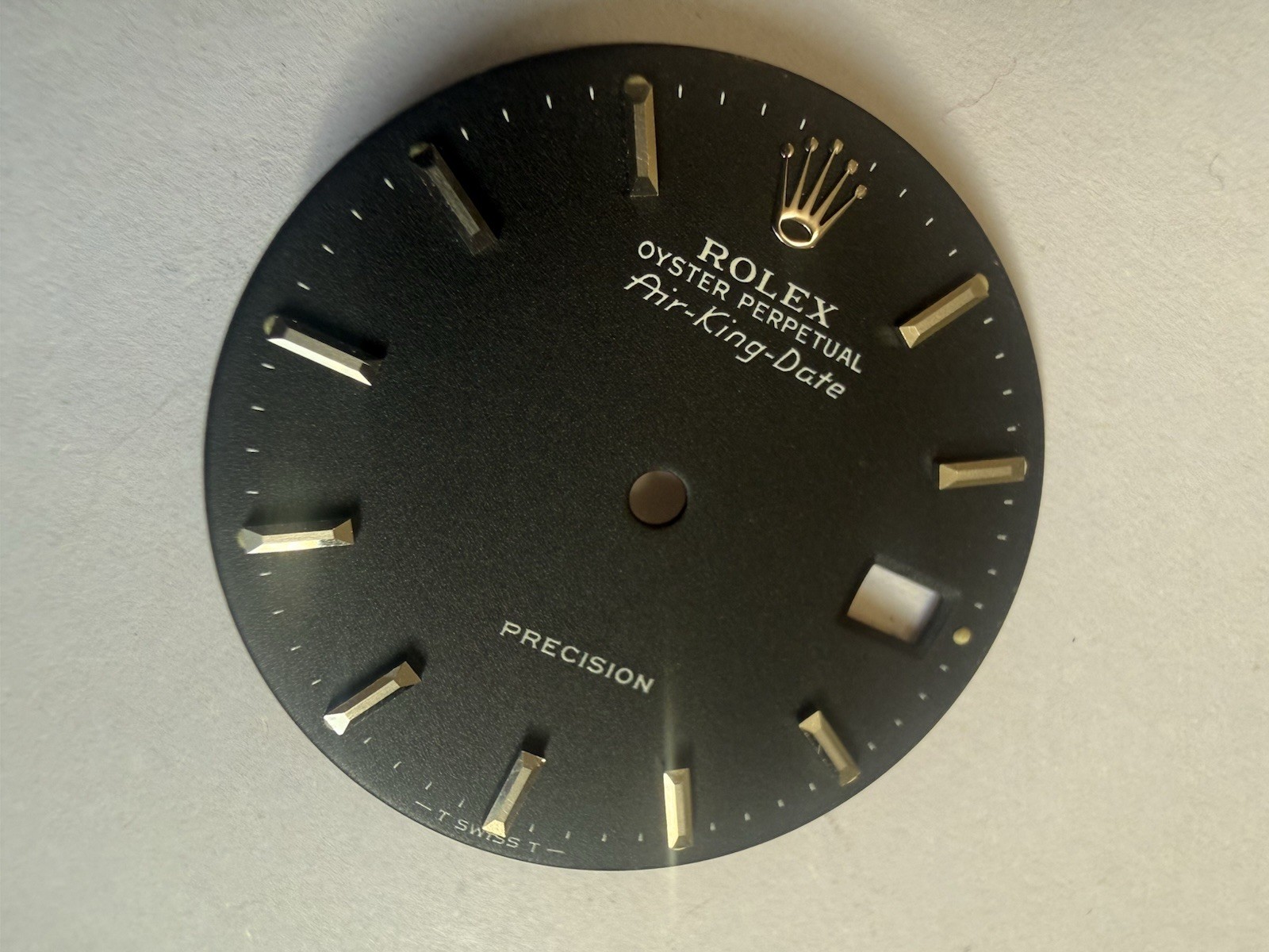Vintage Rolex Oyster Perpetual Air King Date Matte Black Fit Rolex Caliber 1525