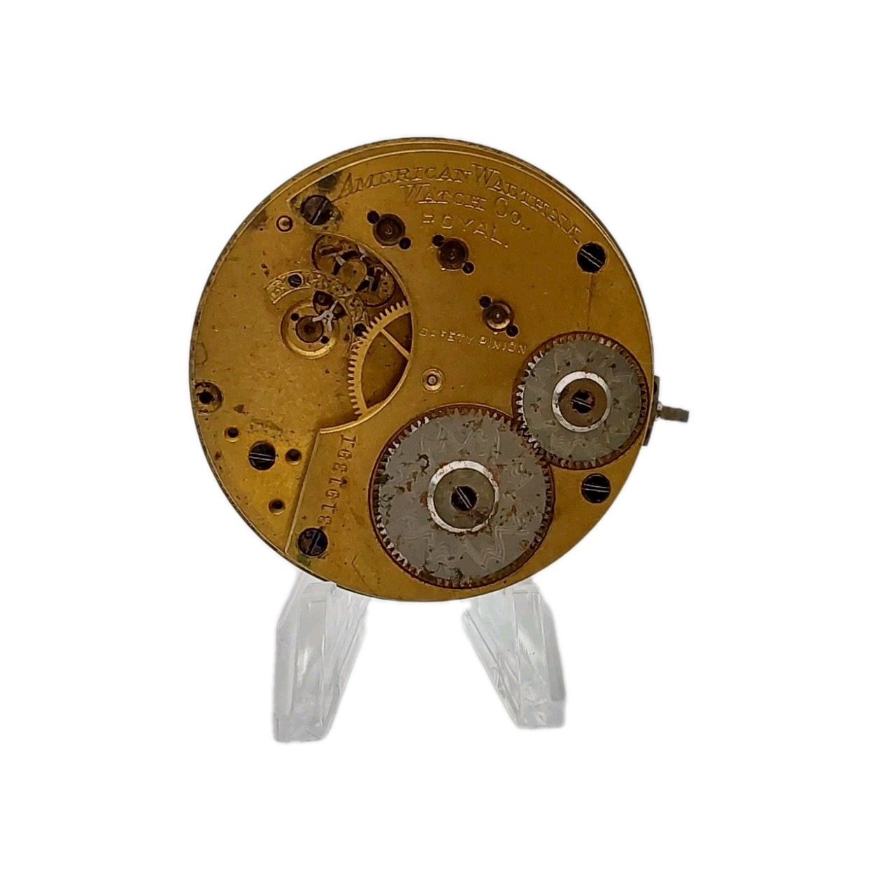 Waltham Royal 16s Movement Sunk Enamel Dial Pocket Watch Parts 362