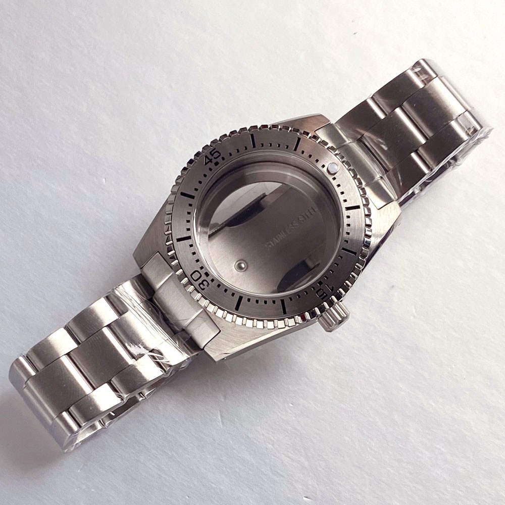 40mm Stainless Steel 20ATM Watch Case Sapphire Glass Fit NH35 ETA2824 Movement