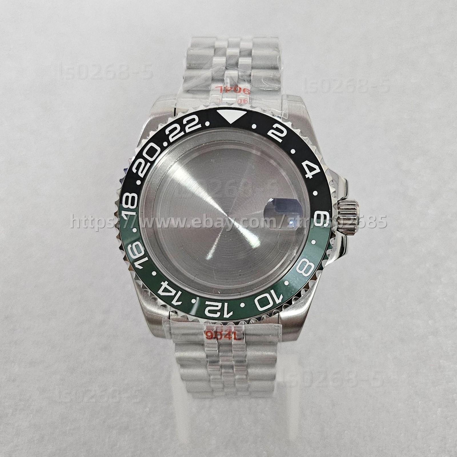 40MM 24 Hour Unidirectional bezel Watch Case and Bracelet Fit Seiko NH35 NH36