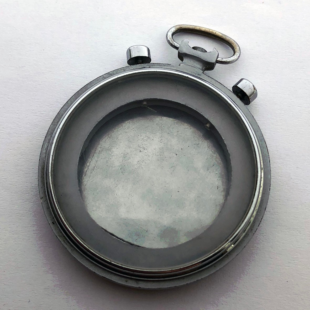 Rare CASE Molnia Poljot Pocket Watch Chronograph Molnija 1 MChZ