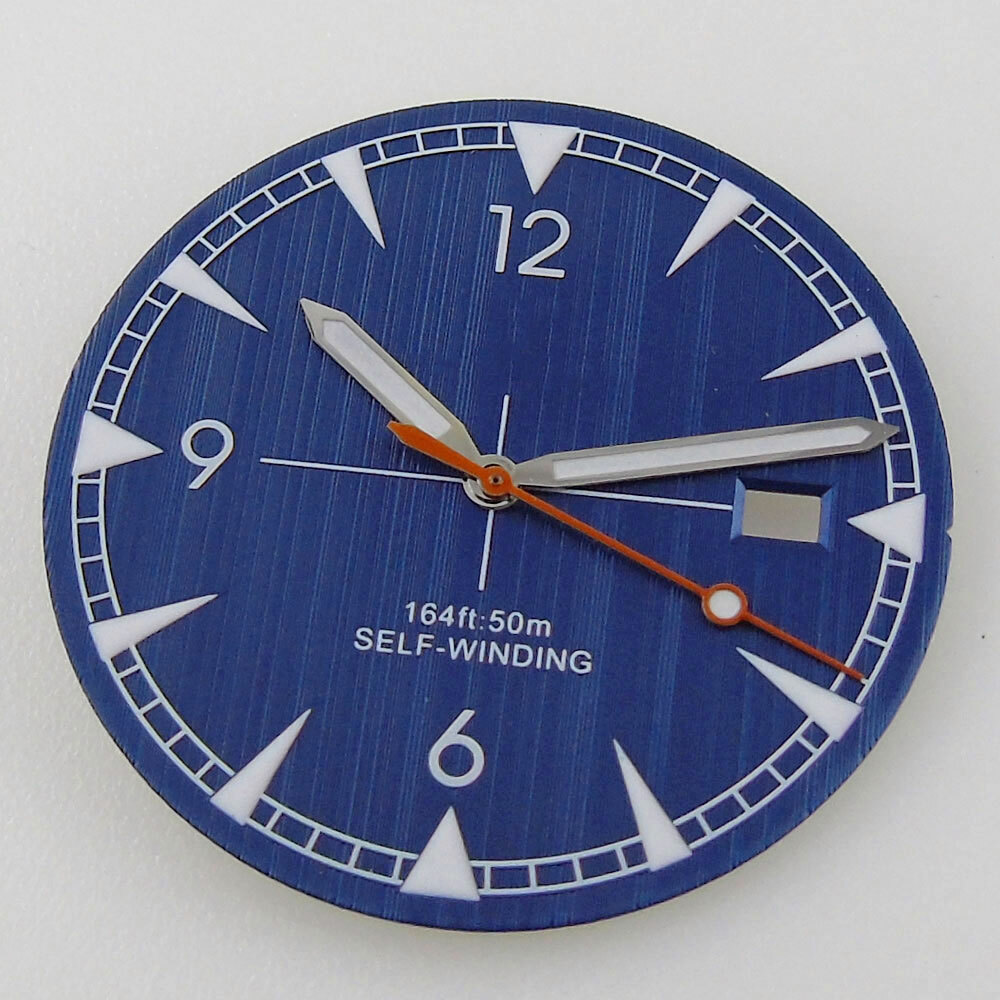 Tandorio Watch Dial + Hands Spare Parts 33.5mm Diameter Fit For NH35 NH35A Autom