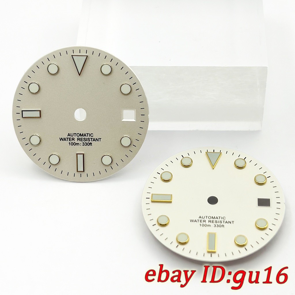 28.5mm Blue-Green Luminous Dial Suitable For NH35 Movement Watch Accessories
