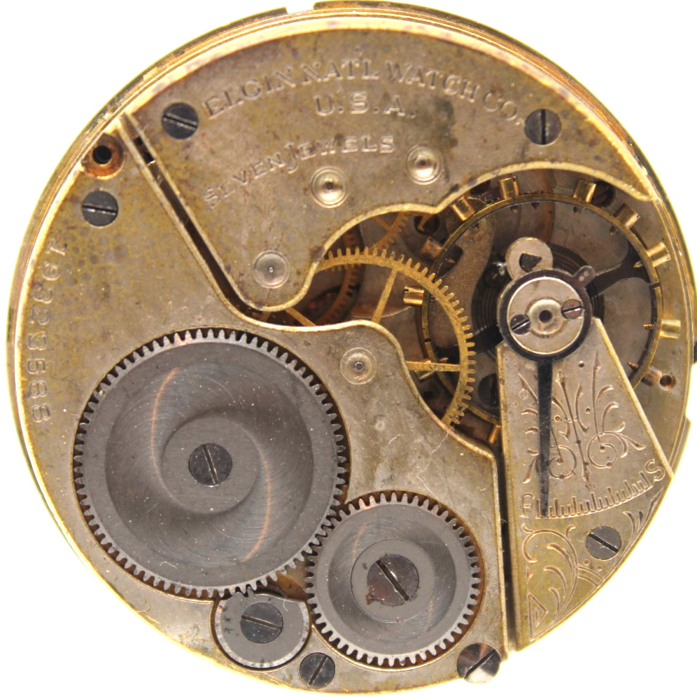 1917 ELGIN POCKET WATCH MOVEMENT 19323588 GRADE 293 16s 7j (PF3)