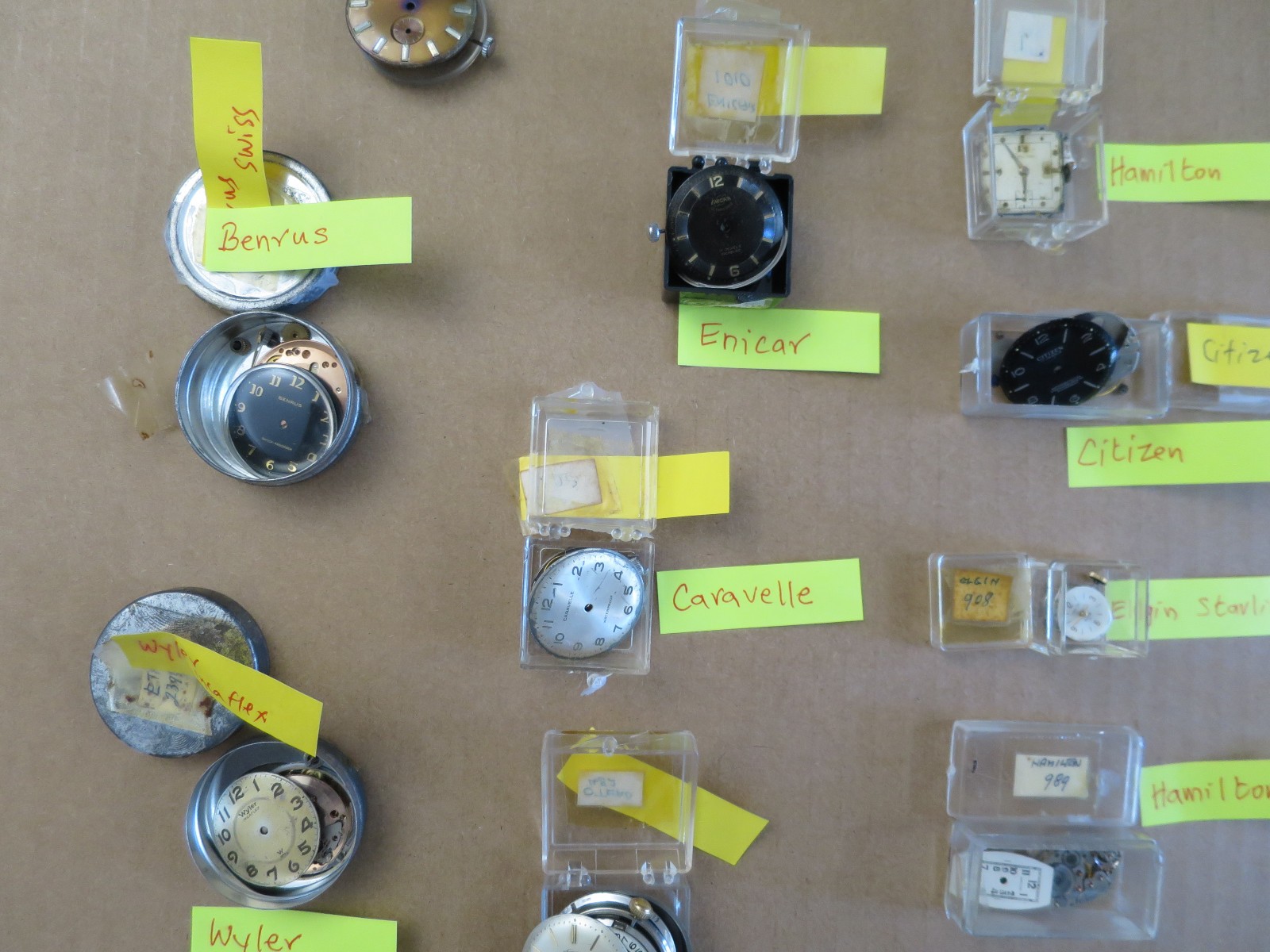Lot 20 Bulova, Hamilton, Gruen, Rading, Waltham, Halgreen SWISS Movements Parts