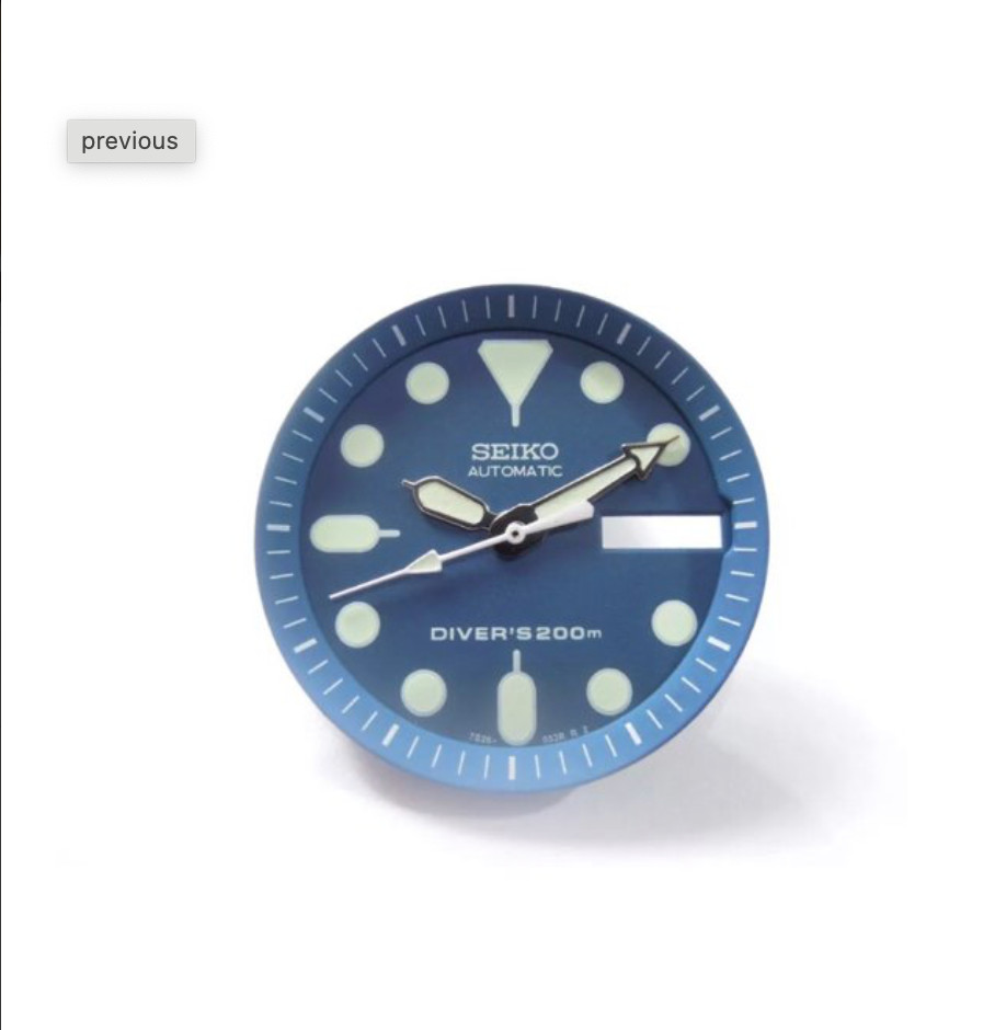 NEW BLUE DIAL,HANDS & MINUTE TRACK MEDIUM DIVERS SKX013/SKX015 (7S26-0030)