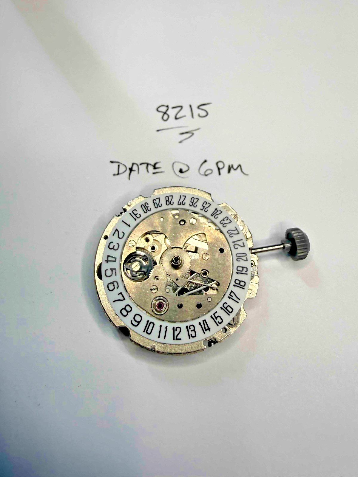 NEW Miyota 8215 Japan Automatic Movement White *Date @ 6pm