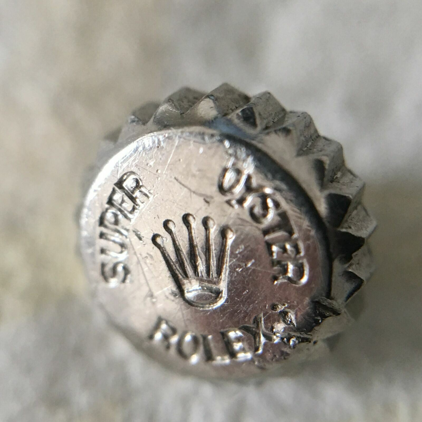 ROLEX SUPER OYSTER STAINLESS STEEL VINTAGE CROWN 100% GENUINE #W1139