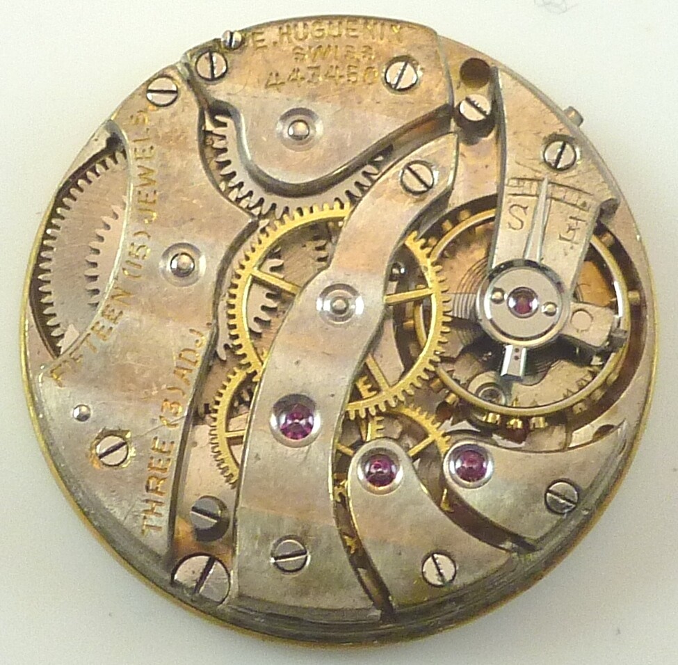 E. Huguenin Wristwatch Movement – Model 23.35mm – Spare Parts, Repair