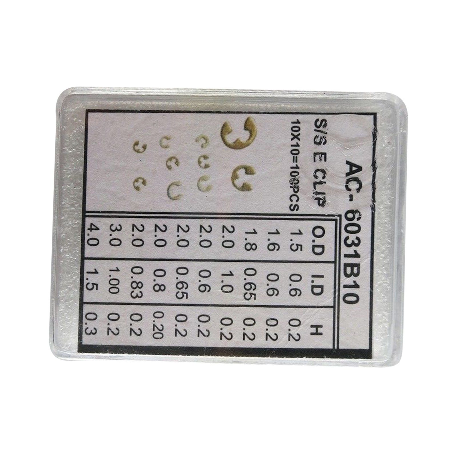 90Pcs 9 Sizes Chronograph Watch Pusher Button C-clip E Clip Circlip Ring Tool A