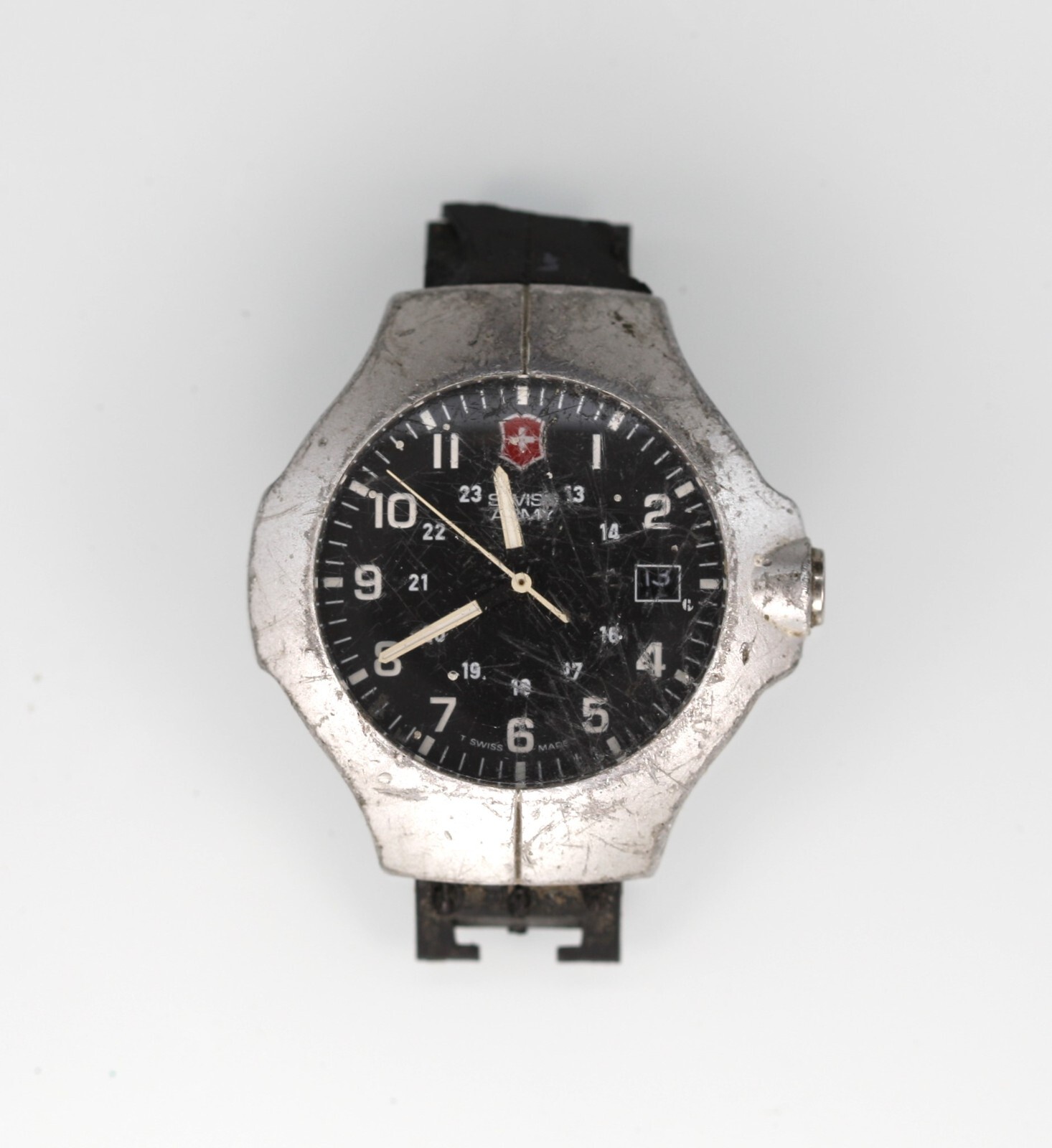Swiss Army Watch Men 010185309 Plastic Stainless Steel Battery NON-WORKING
