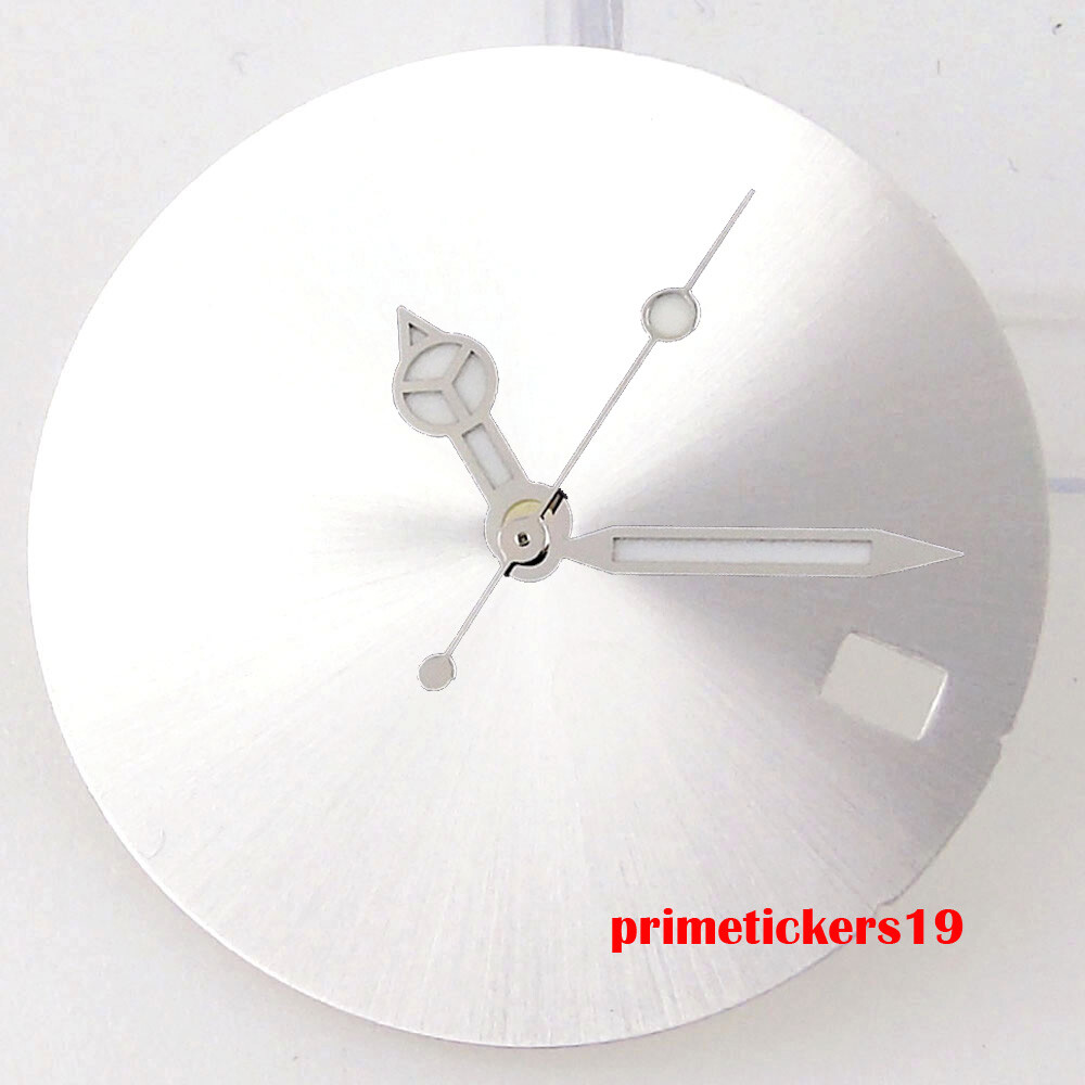 28.5mm Sterile Watch Dial Face Sunburst Date Window Hands Set Fit NH35 Movement