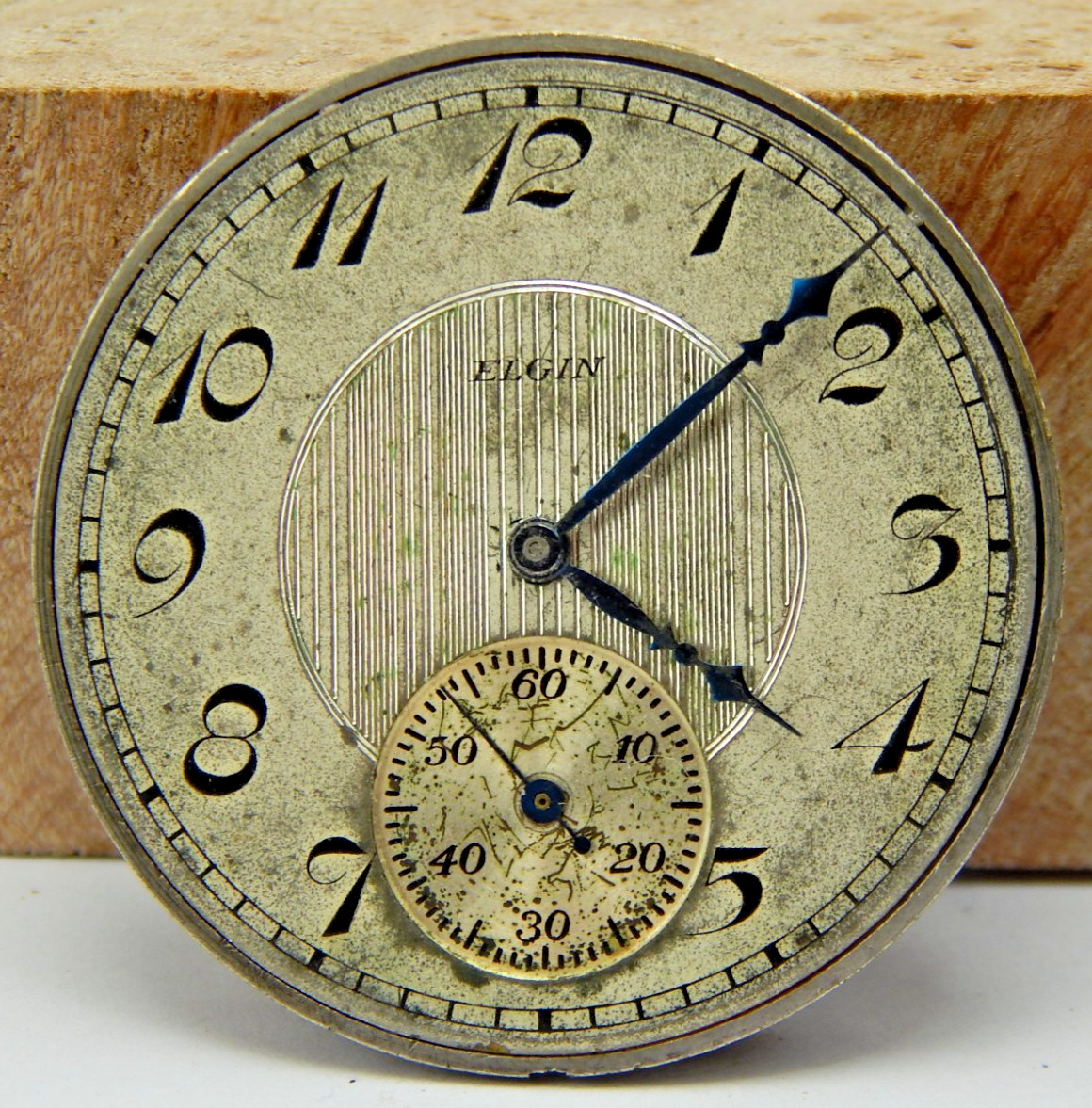Antique 1924 Elgin 315 12s 15 jewel Openface pocket watch movement with dial