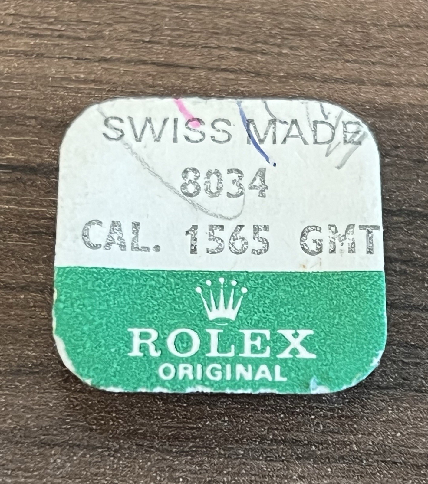 ROLEX GMT 1565-8034 Date Wheel Mounted Watch Part NOS