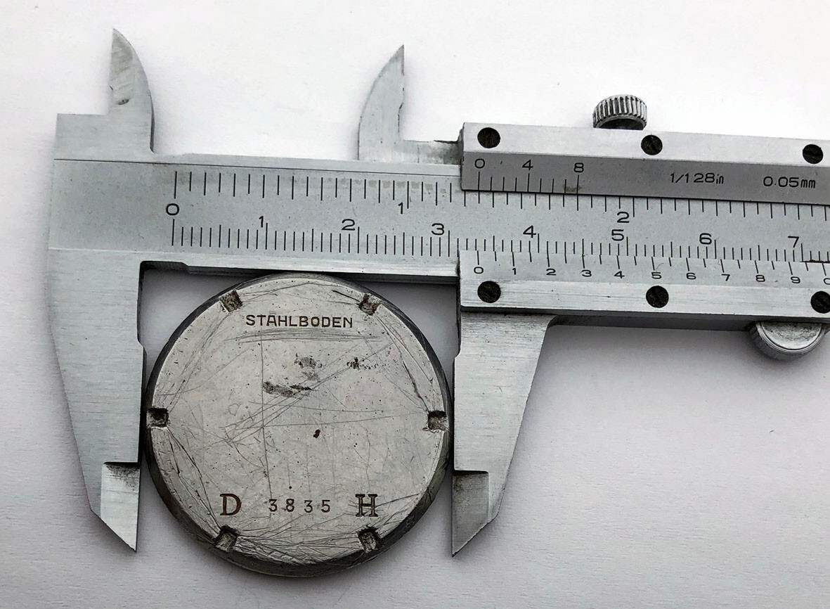 Rare For Part Steel BACK COVER CASE Military Wristwatch German Army DH WW2
